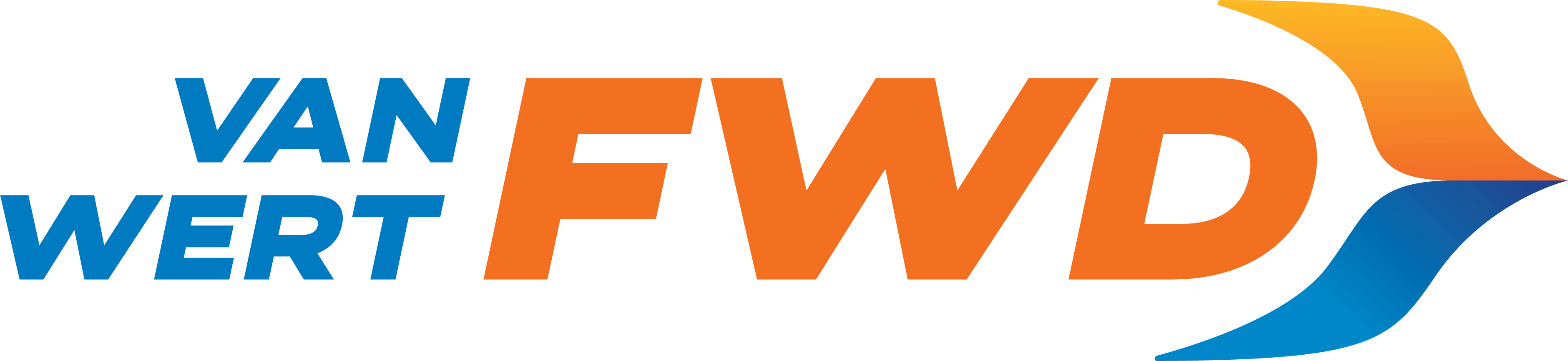 A graphic with the letters VAN WERT FWD.